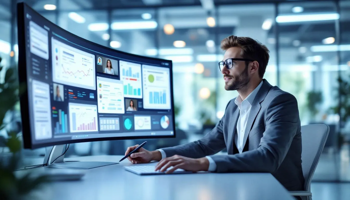 A virtual project manager (VPM) coordinating a team remotely.