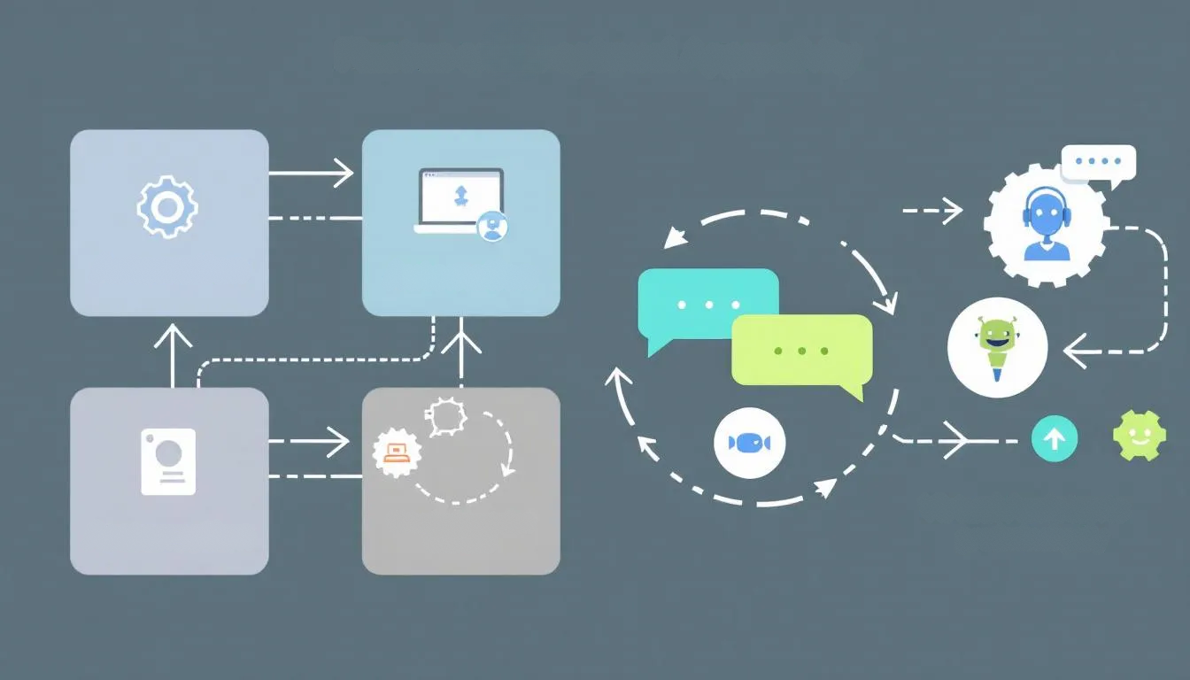 A diagram illustrating the hybrid approach of combining automation and virtual assistants for optimal productivity.