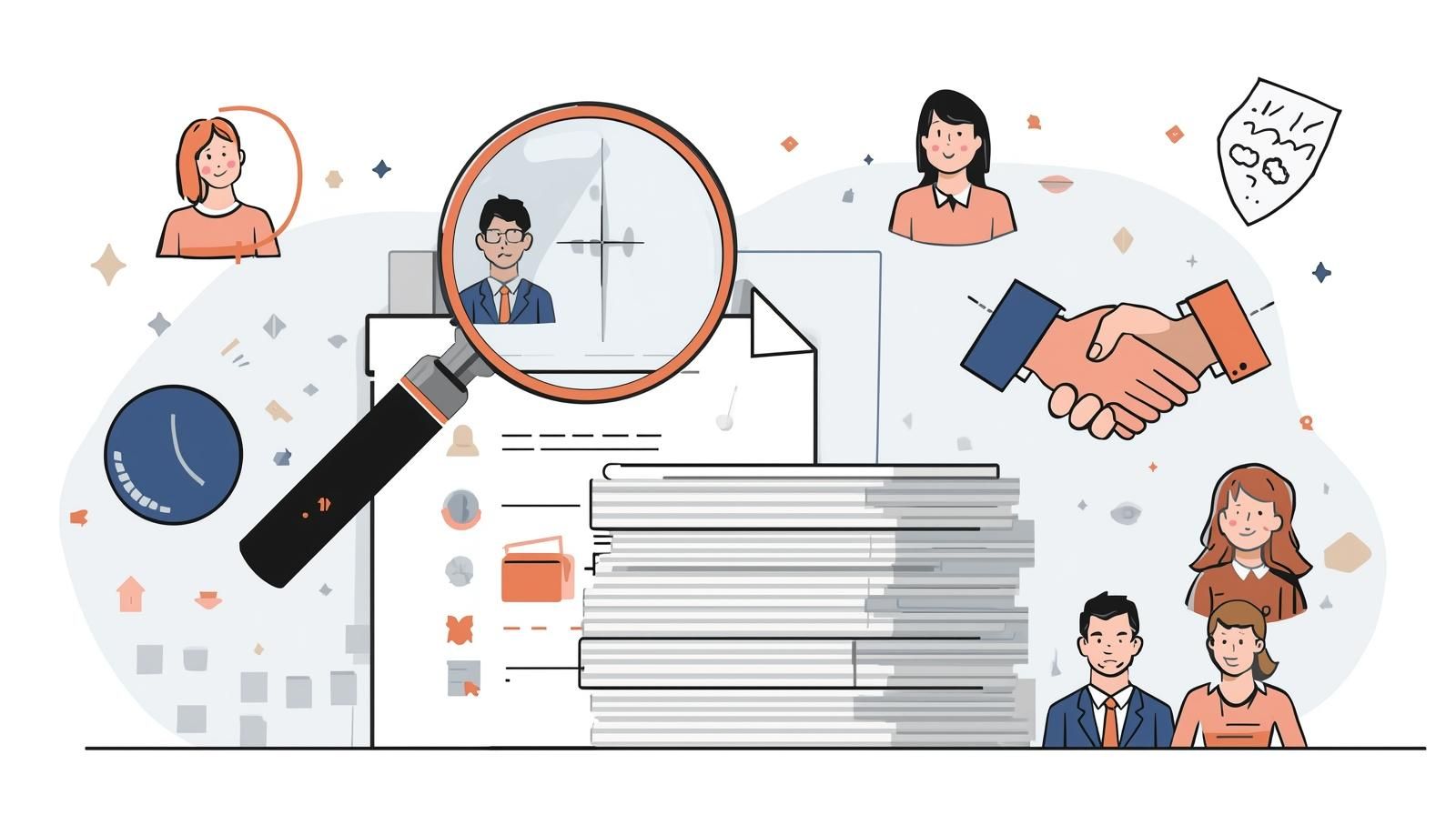 An image depicting the process of hiring the right virtual assistant for an e-commerce business, emphasizing the importance of defining business needs.