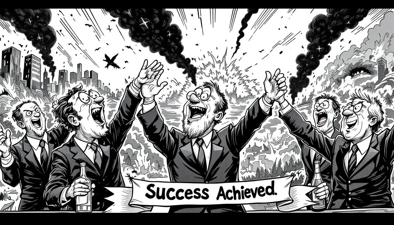 A team celebrating success, radiating positive energy for long-term success.